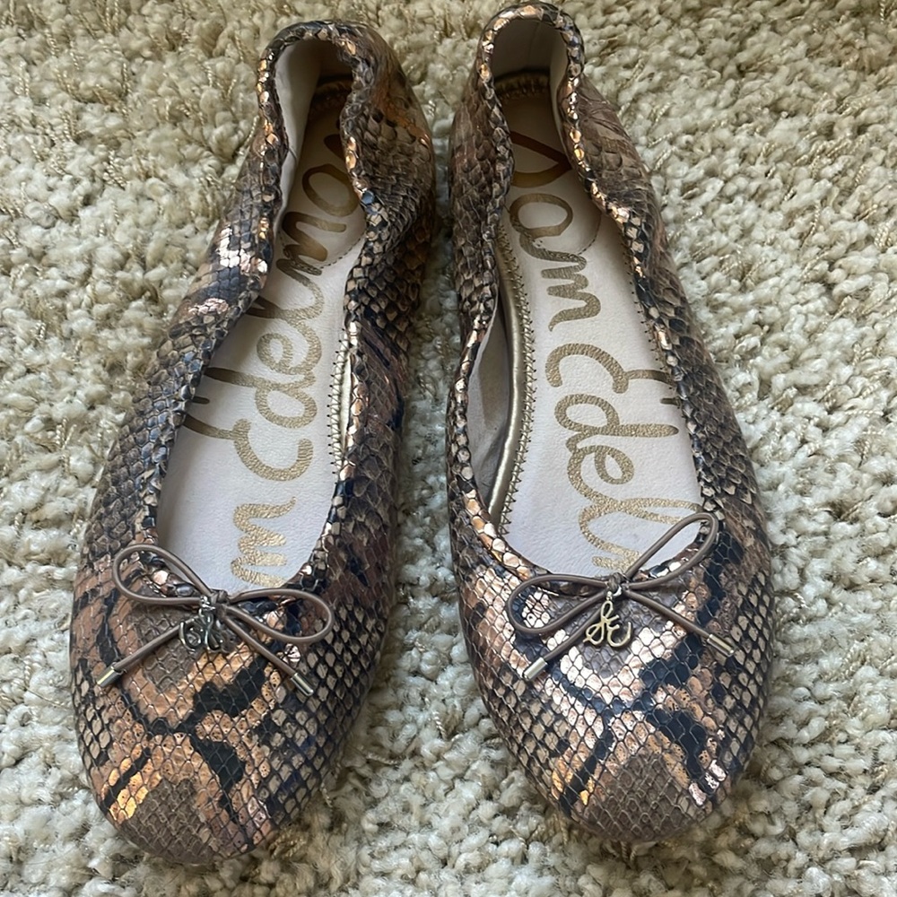 Sam Edelman Felicia Snake Print Ballet Flats Women's sz 8.5M